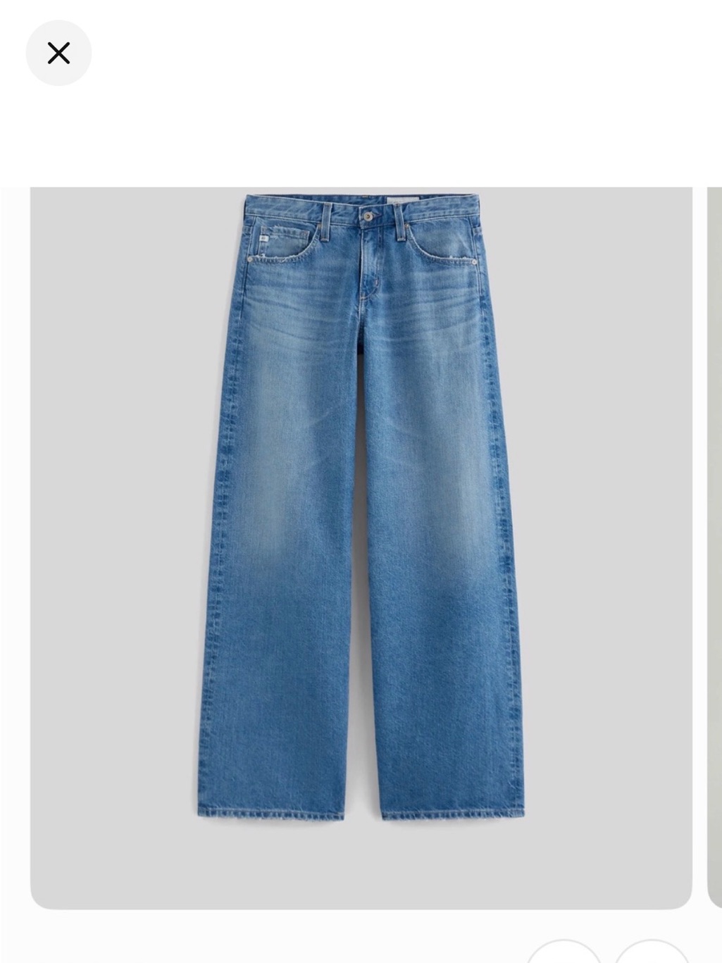 Ag Adriano Goldschmied Wide-Leg Jeans In Light Blue Denim
